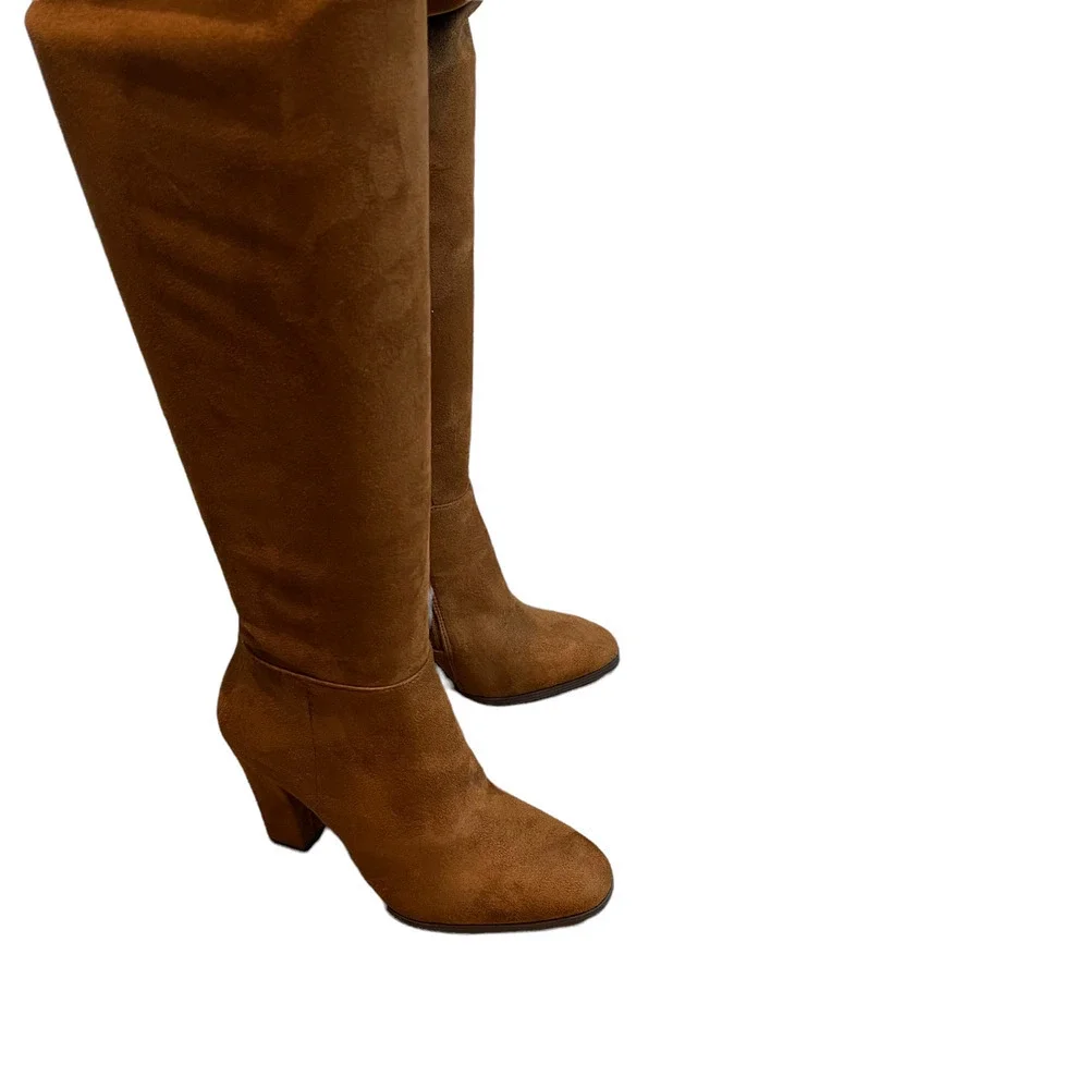 Vince Camuto Cognac Tapley Over The Knee Boot Size 5.5M/ 36 NWOB
